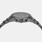 Hutton Men Quartz Grey Dial Chronograph Stainless Steel Watch MKO1164
