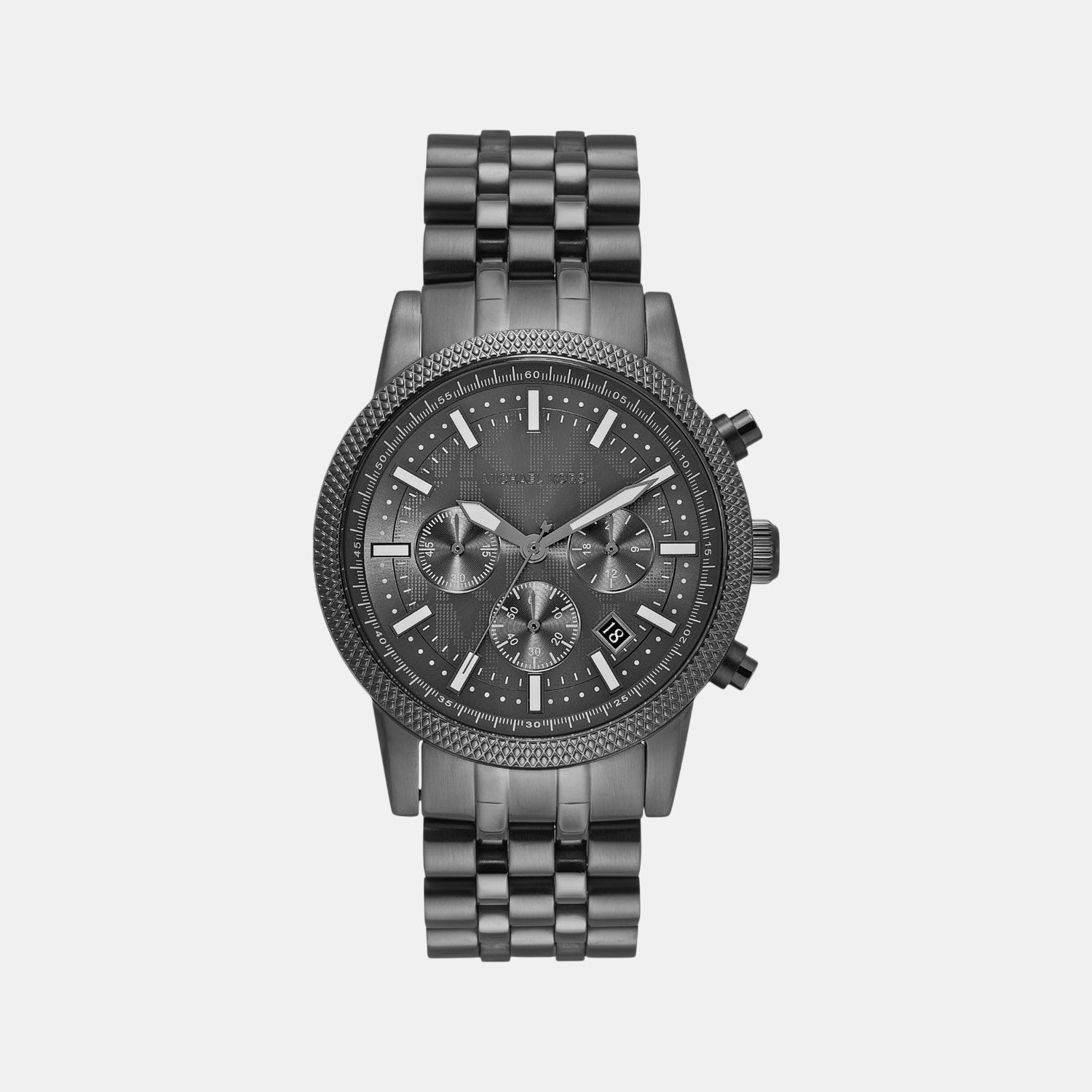 Hutton Men Quartz Grey Dial Chronograph Stainless Steel Watch MKO1164