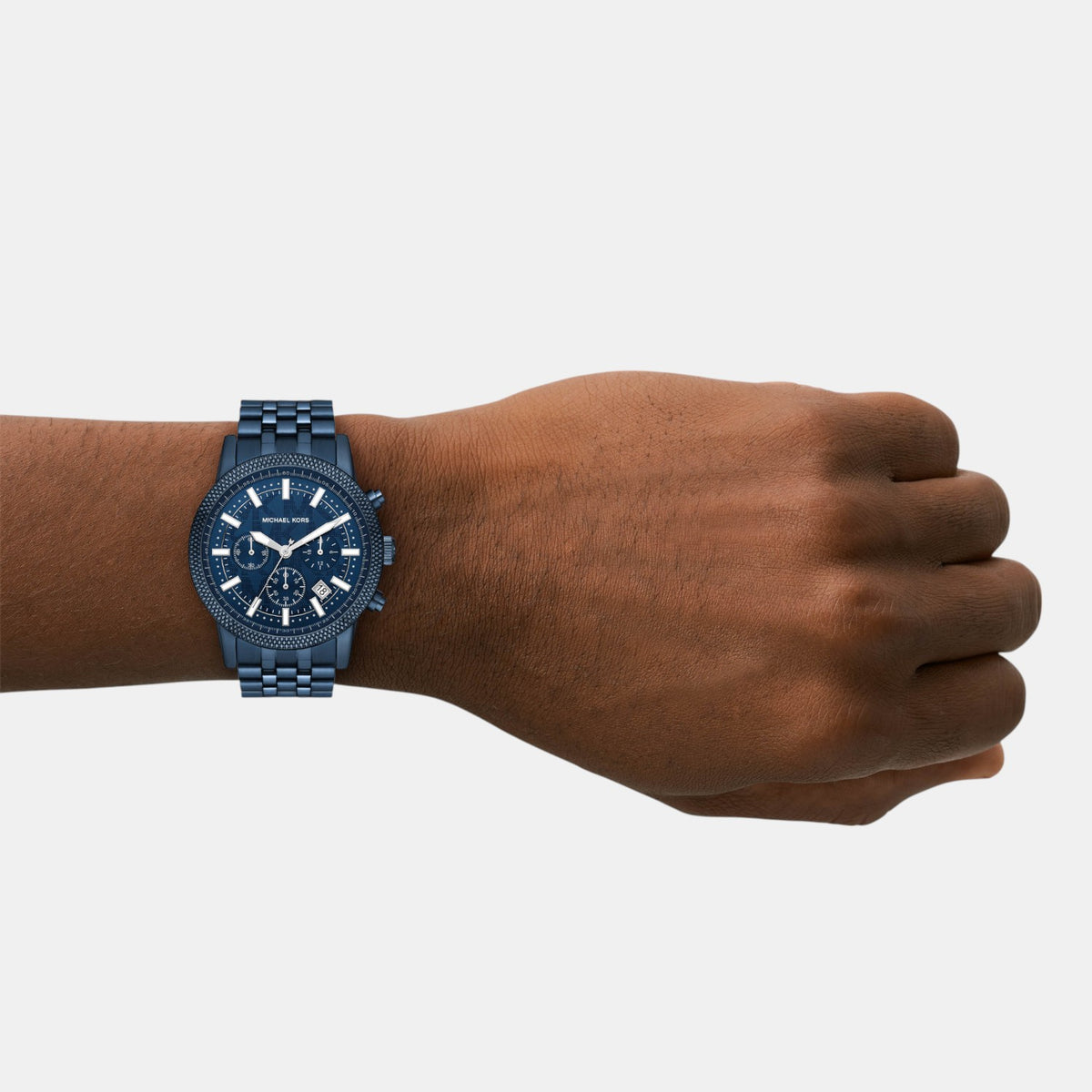 Hutton Men Quartz Blue Dial Chronograph Stainless Steel Watch MKO1165