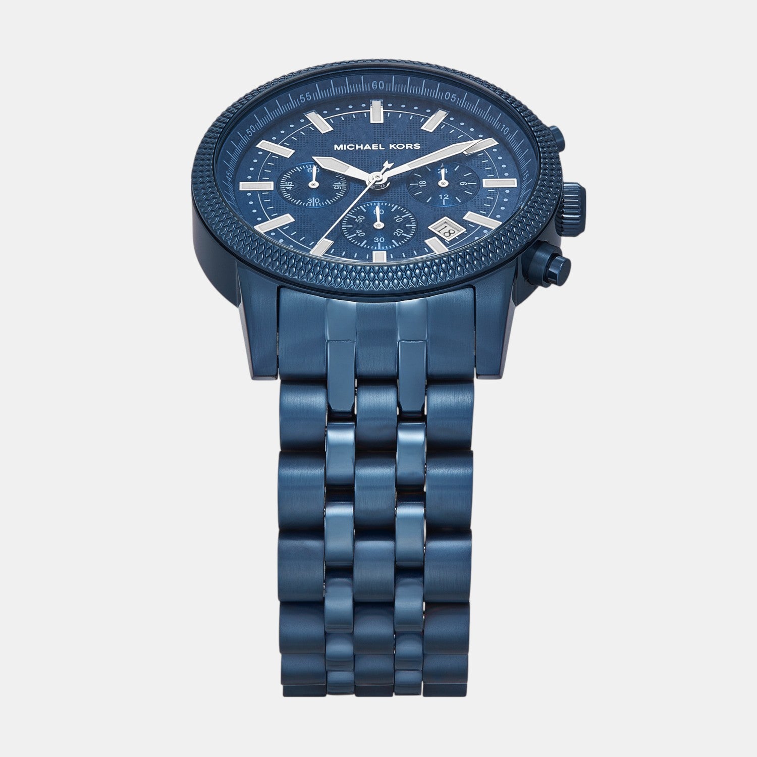Hutton Men Quartz Blue Dial Chronograph Stainless Steel Watch MKO1165