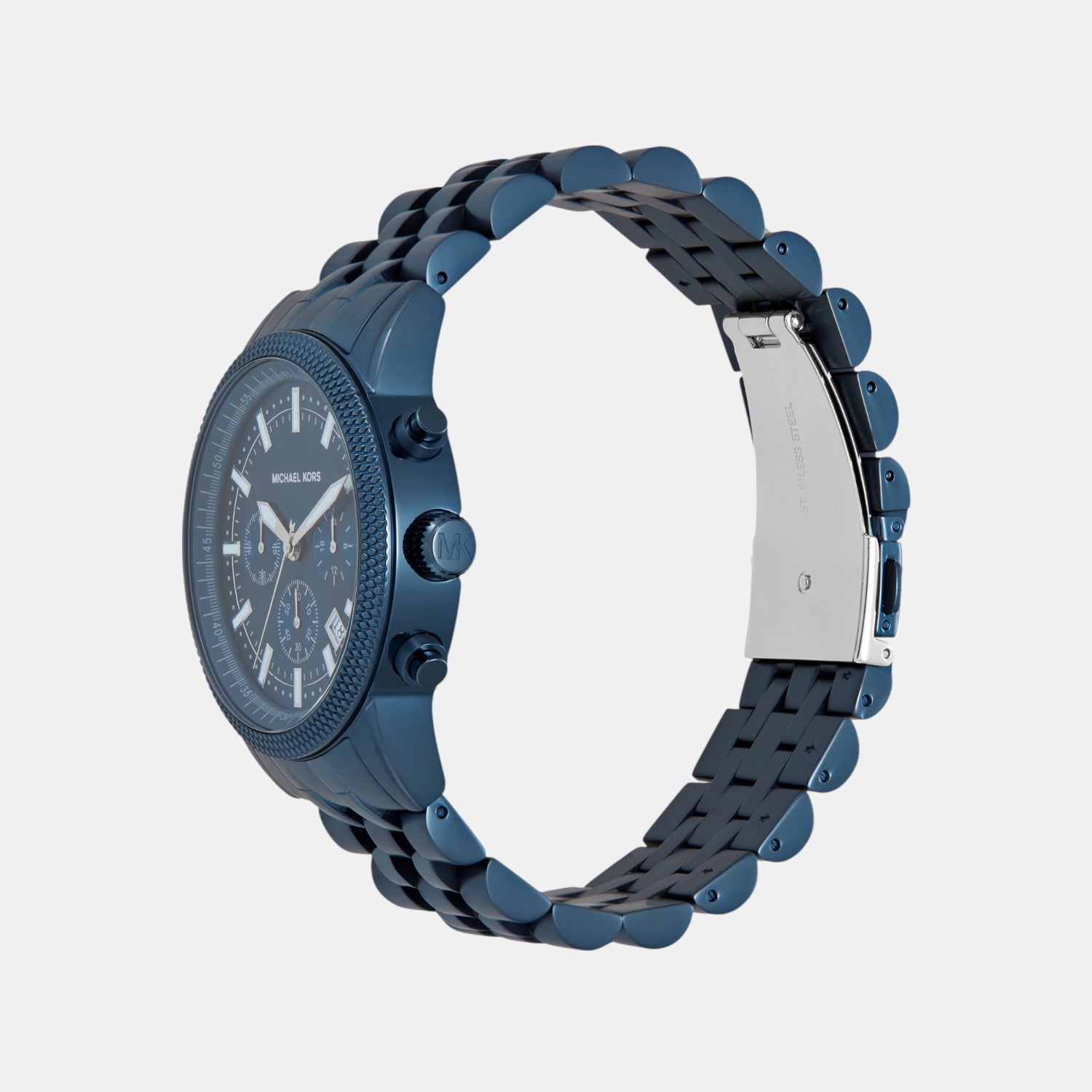 Hutton Men Quartz Blue Dial Chronograph Stainless Steel Watch MKO1165