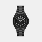 Callum Men Quartz Black Dial Analog Stainless Steel Watch MKO1180