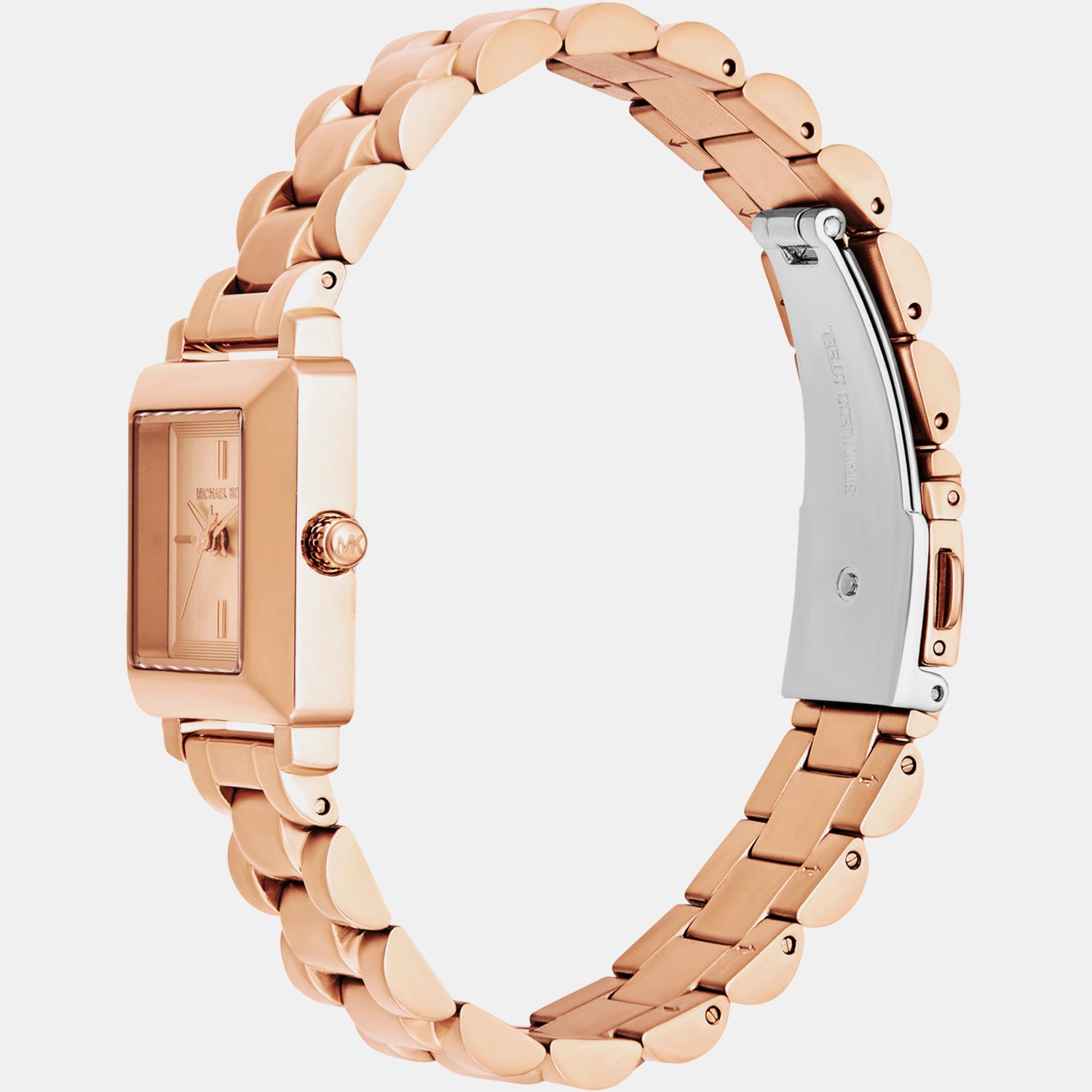 Gwynn Women Quartz Rose Gold Dial Analog Stainless Steel Watch MKO1191