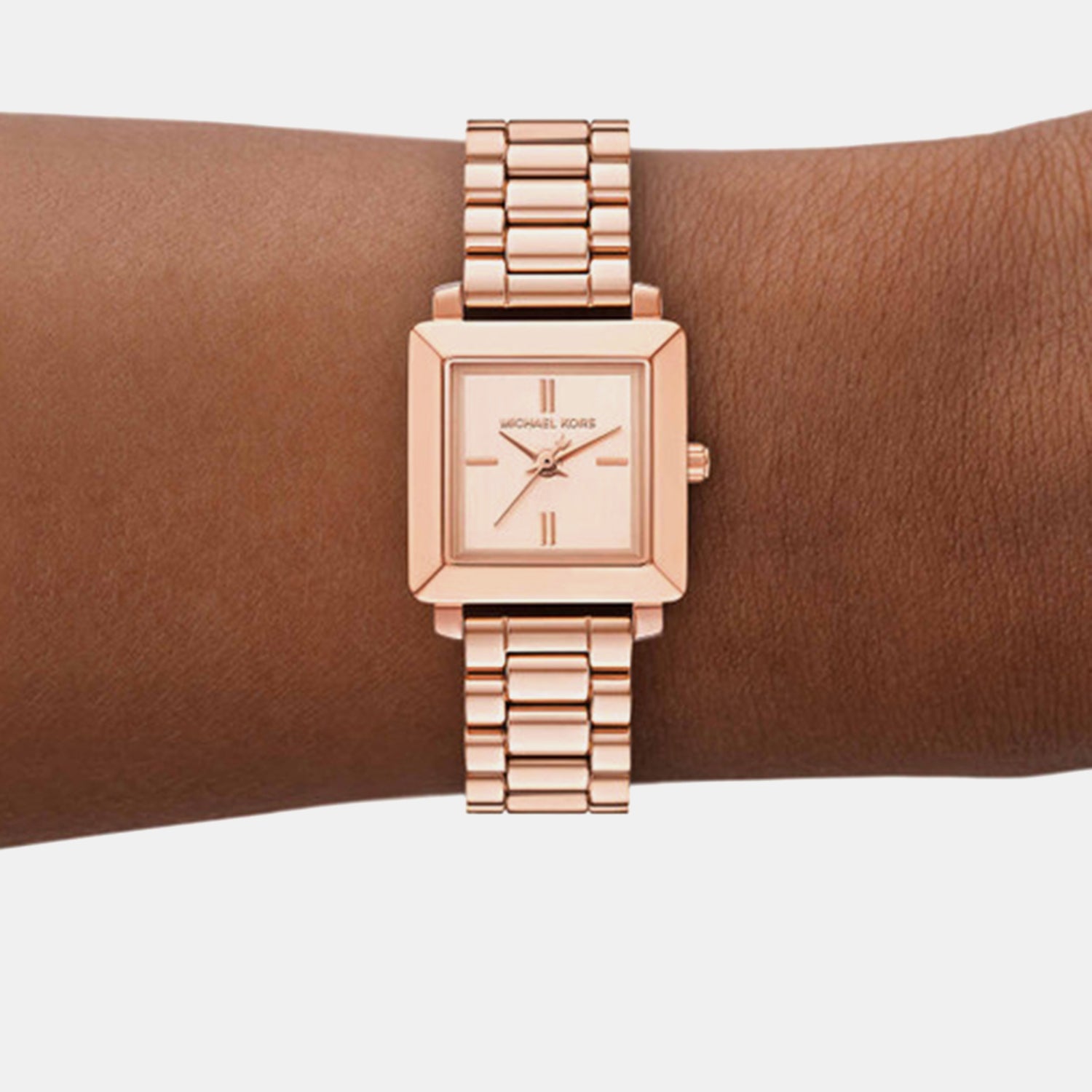 Gwynn Women Quartz Rose Gold Dial Analog Stainless Steel Watch MKO1191