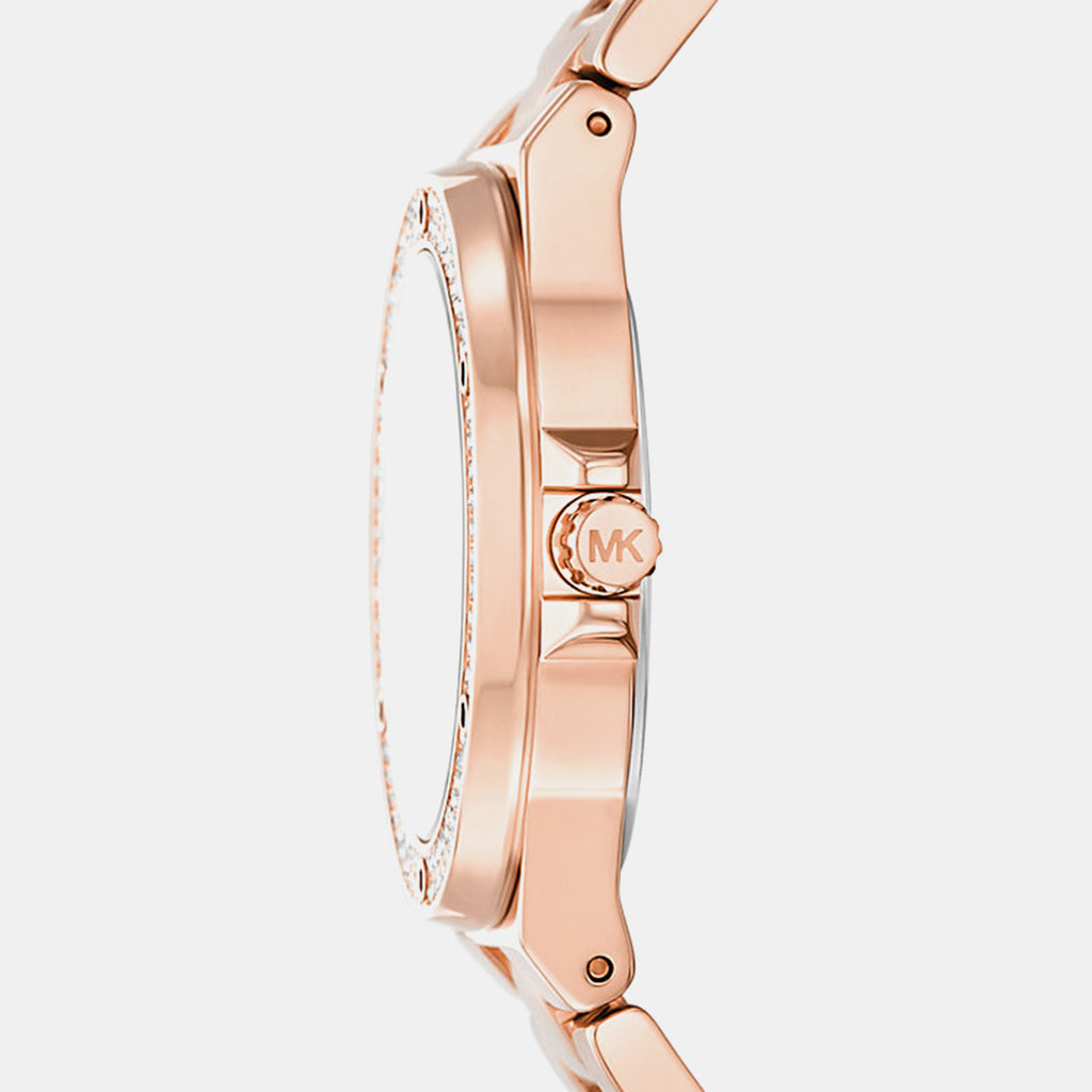 Lennox Women Quartz Rose Gold Dial Analog Stainless Steel Watch MKO1221