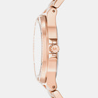 Lennox Women Quartz Rose Gold Dial Analog Stainless Steel Watch MKO1221
