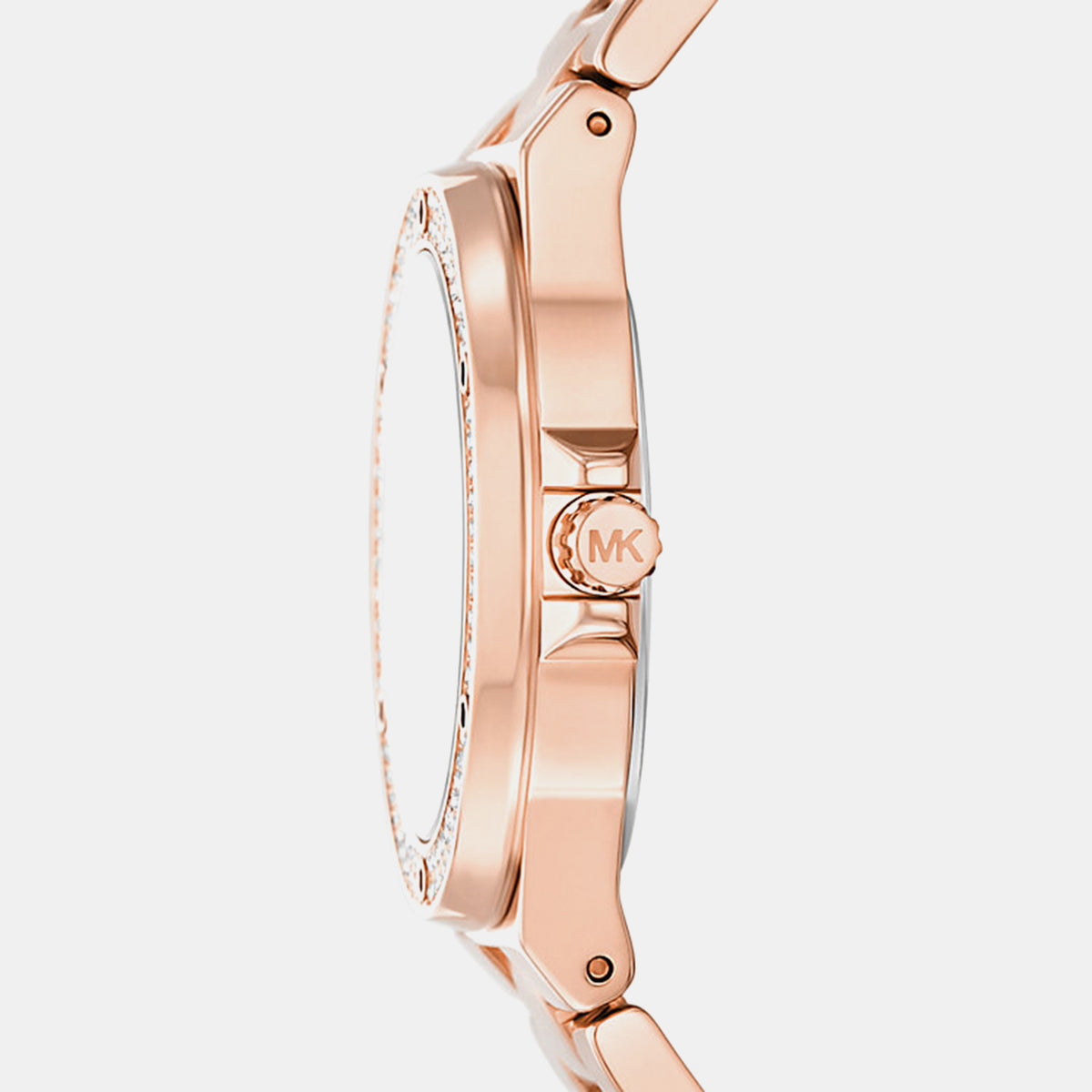 Lennox Women Quartz Rose Gold Dial Analog Stainless Steel Watch MKO1221