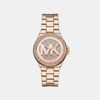 Lennox Women Quartz Rose Gold Dial Analog Stainless Steel Watch MKO1221