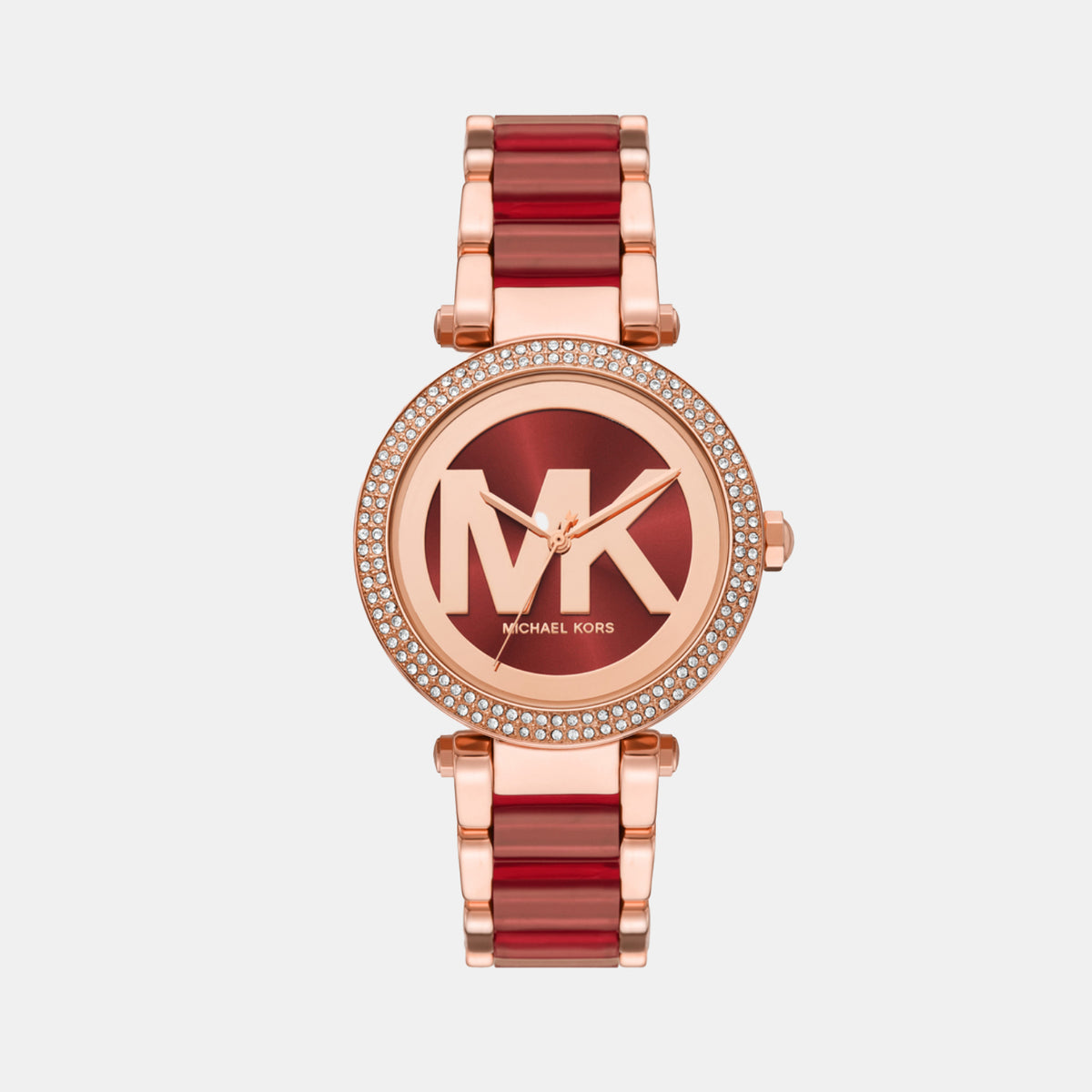 Parker Women Quartz Red Dial Analog Stainless Steel Watch MKO1224