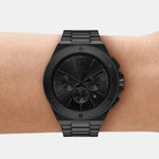 Men Quartz Black Dial Chronograph Stainless Steel Watch MKO1234