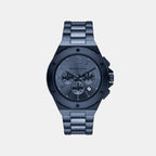 Lennox Men Quartz Blue Dial Chronograph Stainless Steel Watch MKO1235