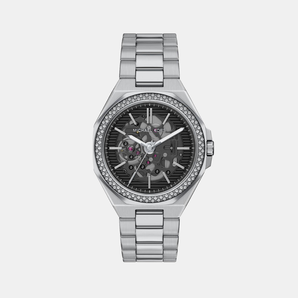 Callum Men Automatic Black Dial Analog Stainless Steel Watch MKO1240