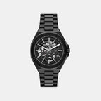 Callum Men Automatic Black Dial Analog Stainless Steel Watch MKO1242