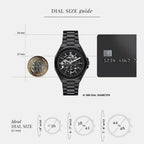 Callum Men Automatic Black Dial Analog Stainless Steel Watch MKO1242