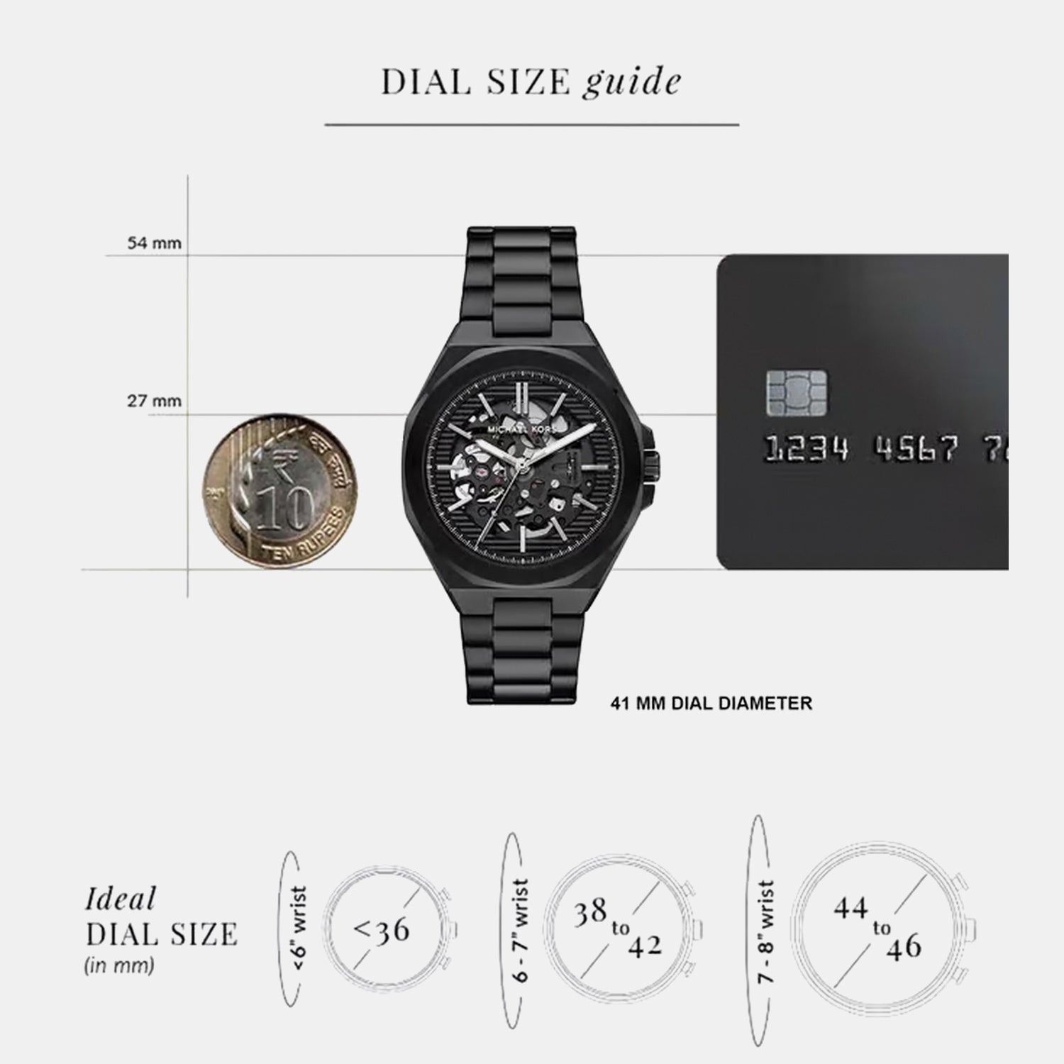 Callum Men Automatic Black Dial Analog Stainless Steel Watch MKO1242