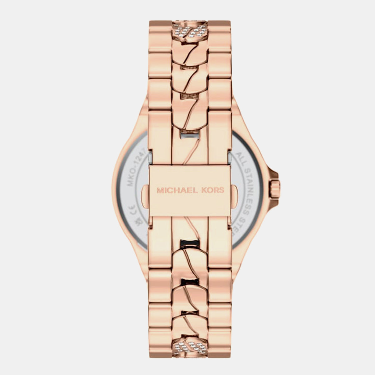 Lennox Women Quartz Rose Gold Dial Analog Stainless Steel Watch MKO1247
