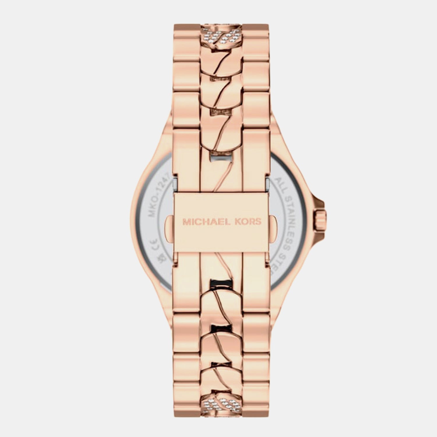 Lennox Women Quartz Rose Gold Dial Analog Stainless Steel Watch MKO1247