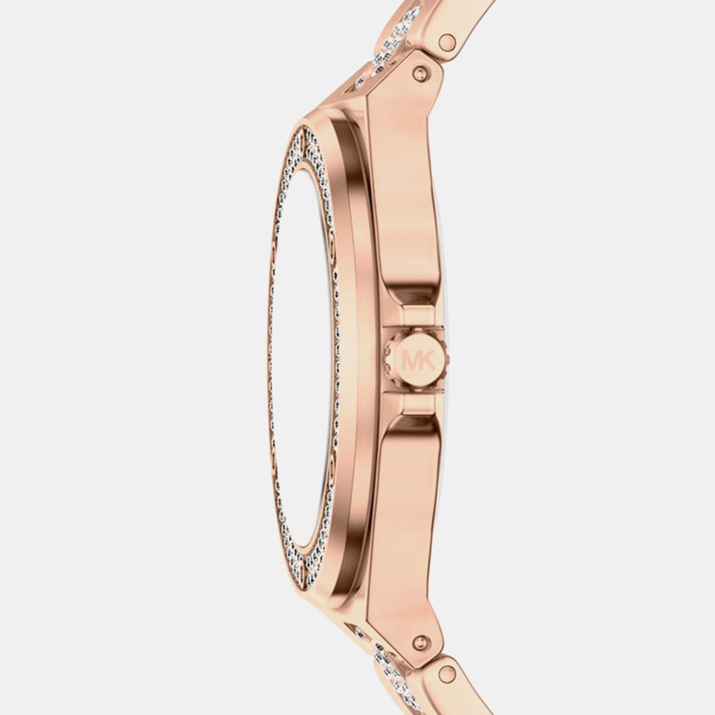 Lennox Women Quartz Rose Gold Dial Analog Stainless Steel Watch MKO1247