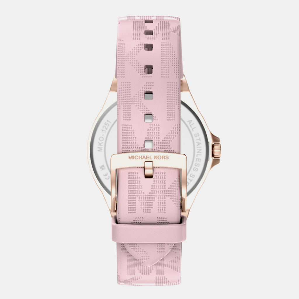 Lennox Women Quartz Rose Gold Dial Analog Silicone Watch MKO1251