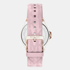 Lennox Women Quartz Rose Gold Dial Analog Silicone Watch MKO1251