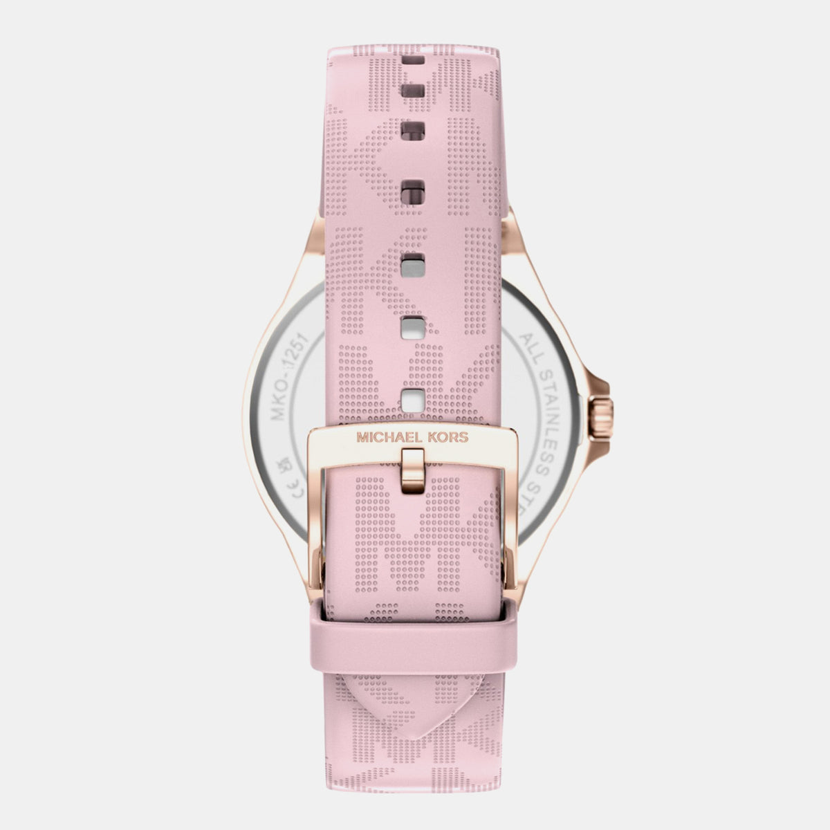 Lennox Women Quartz Rose Gold Dial Analog Silicone Watch MKO1251