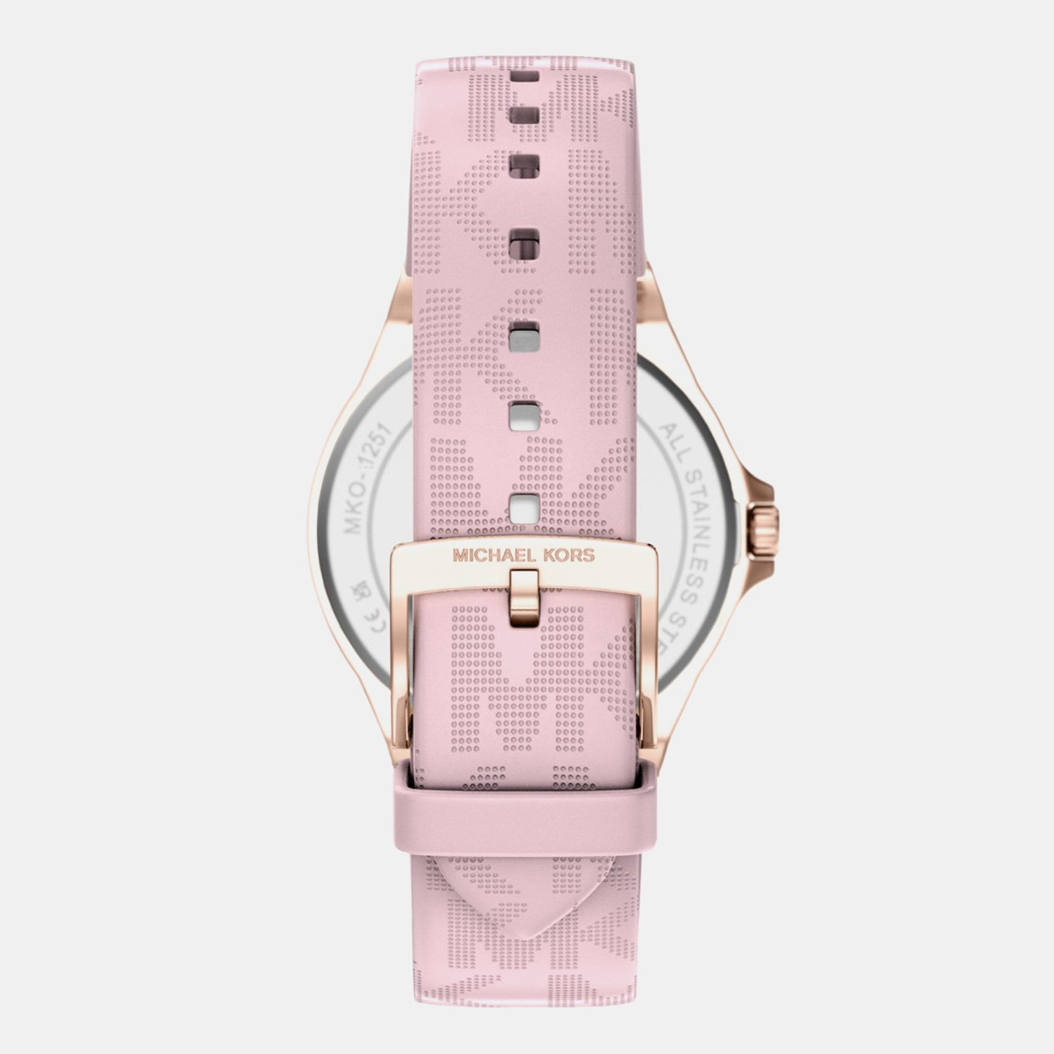 Lennox Women Quartz Rose Gold Dial Analog Silicone Watch MKO1251