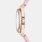Lennox Women Quartz Rose Gold Dial Analog Silicone Watch MKO1251