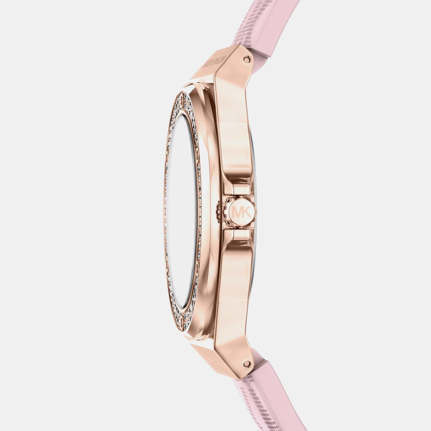 Lennox Women Quartz Rose Gold Dial Analog Silicone Watch MKO1251