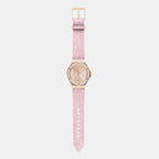 Lennox Women Quartz Rose Gold Dial Analog Silicone Watch MKO1251
