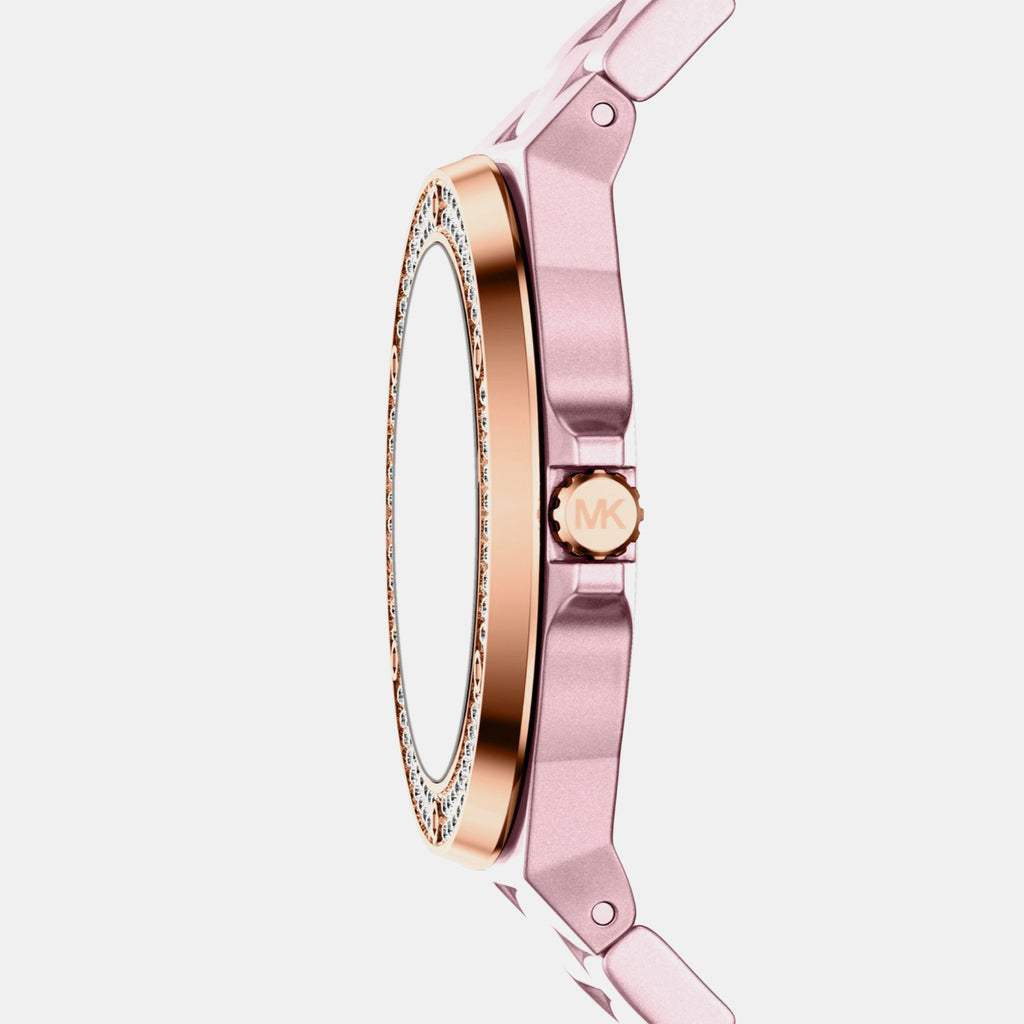 Lennox Women Quartz Pink Dial Analog Stainless Steel Watch MKO1254