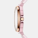 Lennox Women Quartz Pink Dial Analog Stainless Steel Watch MKO1254