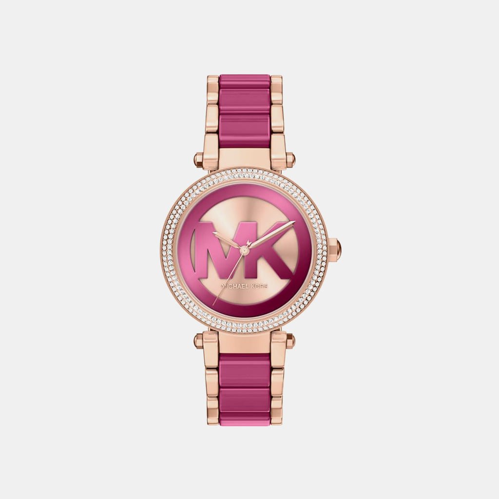 Parker Women Quartz Multicolour Dial Analog Stainless Steel Watch MKO1256