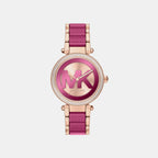 Parker Women Quartz Multicolour Dial Analog Stainless Steel Watch MKO1256