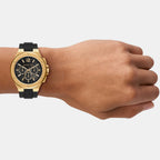 Lennox Men Quartz Black Dial Chronograph Silicone Watch MKO1272