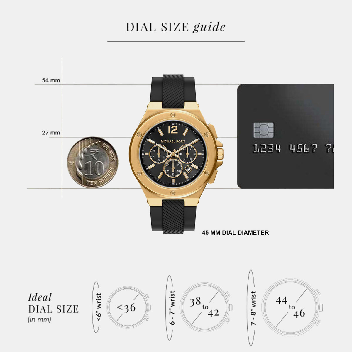 Lennox Men Quartz Black Dial Chronograph Silicone Watch MKO1272