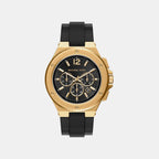 Lennox Men Quartz Black Dial Chronograph Silicone Watch MKO1272