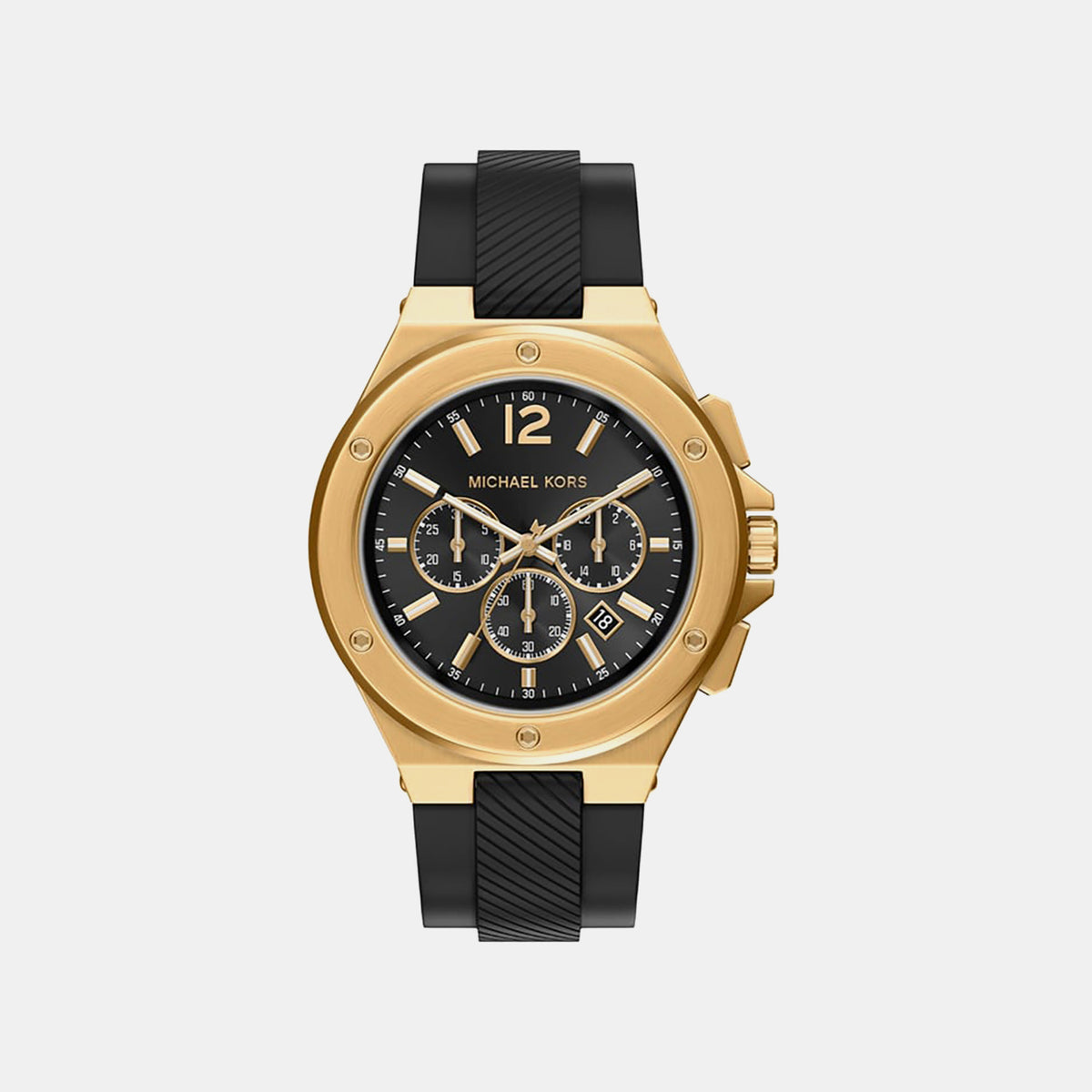 Lennox Men Quartz Black Dial Chronograph Silicone Watch MKO1272