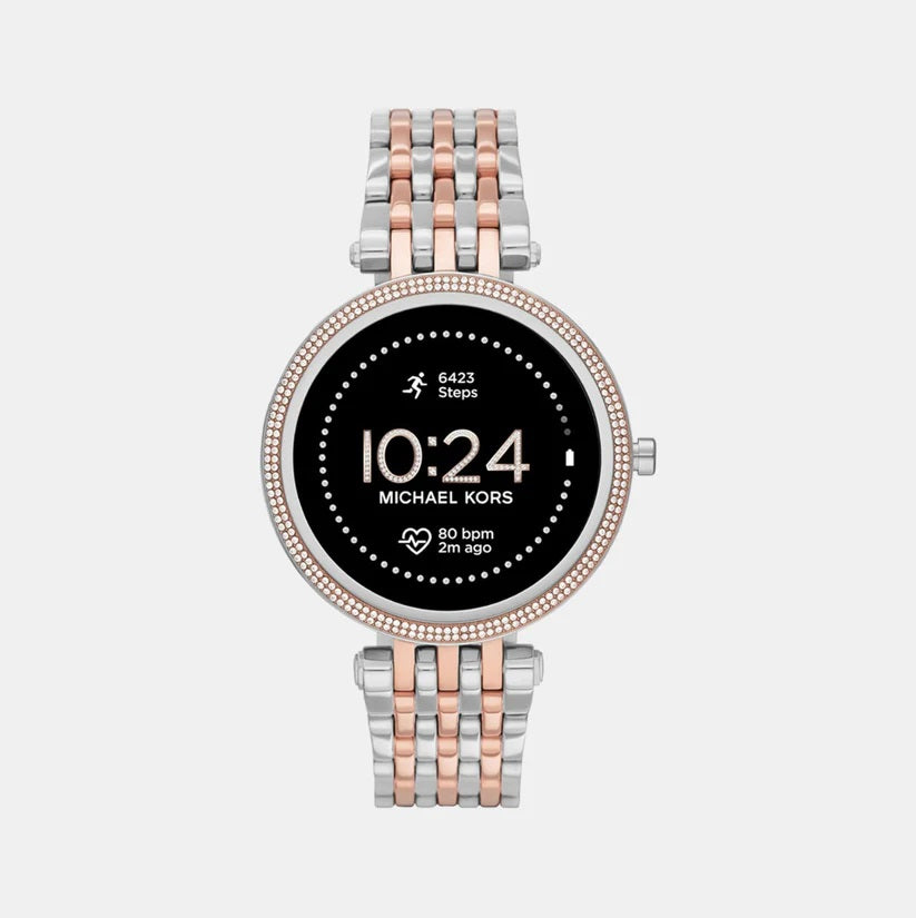 Women Processor Black Dial Digital Stainless Steel Watch MKT5129