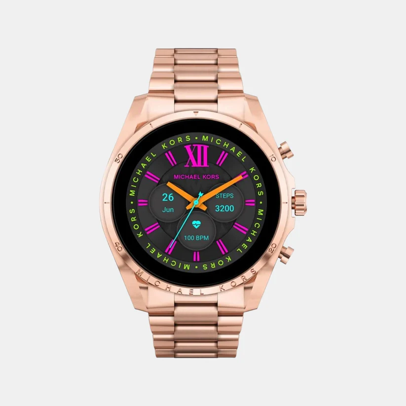 Women Processor Black Dial Digital Stainless Steel Watch MKT5133