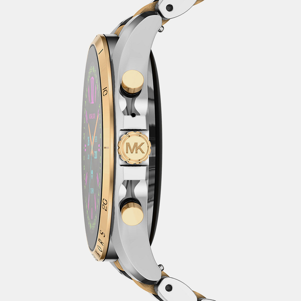 Bradshaw Women Processor Gold Dial Digital Stainless Steel Watch MKT5134