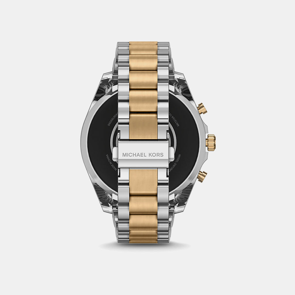 Women Processor Gold Dial Digital Stainless Steel Watch MKT5134