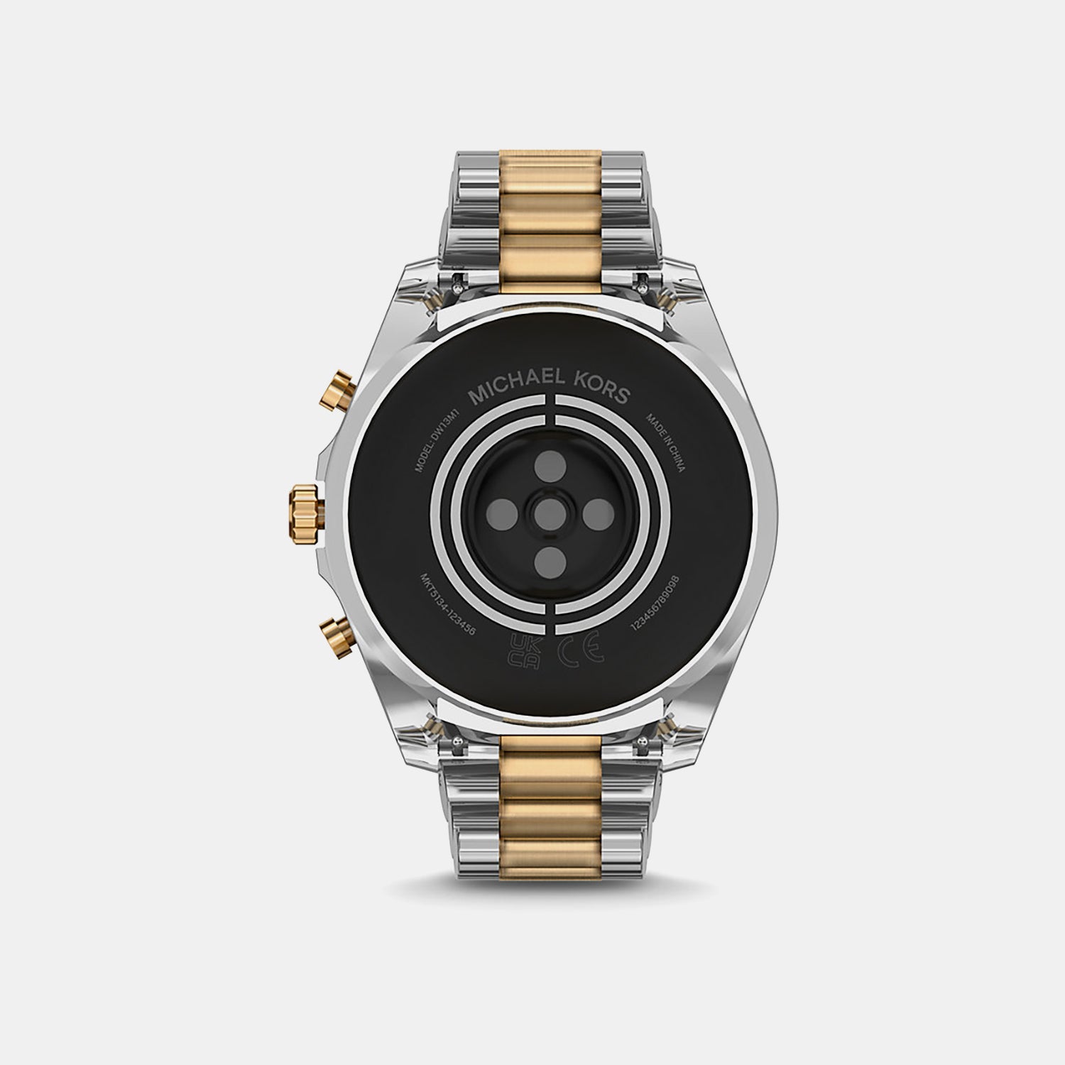 Women Processor Gold Dial Digital Stainless Steel Watch MKT5134