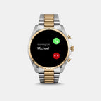 Women Processor Gold Dial Digital Stainless Steel Watch MKT5134