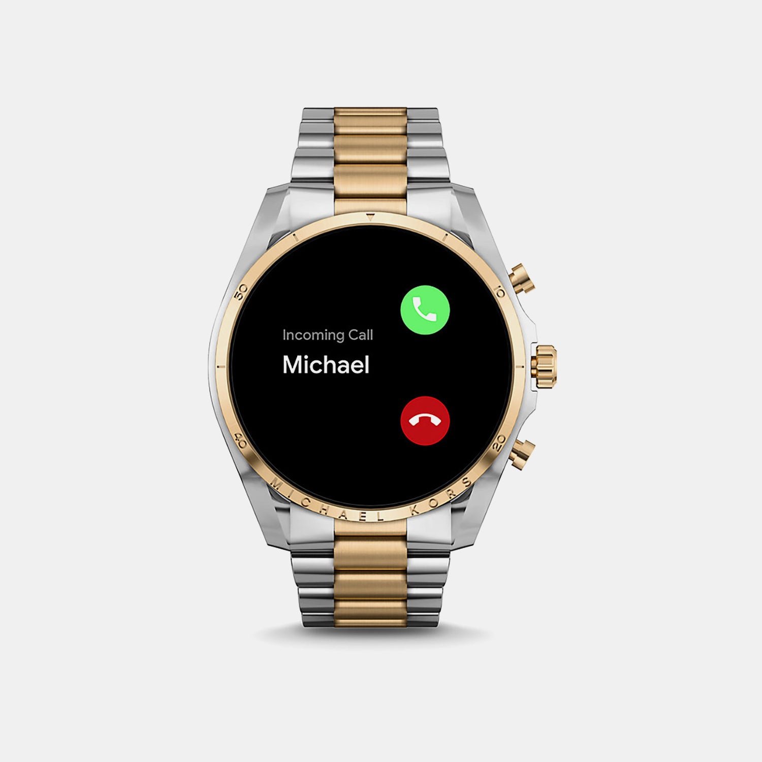 Women Processor Gold Dial Digital Stainless Steel Watch MKT5134