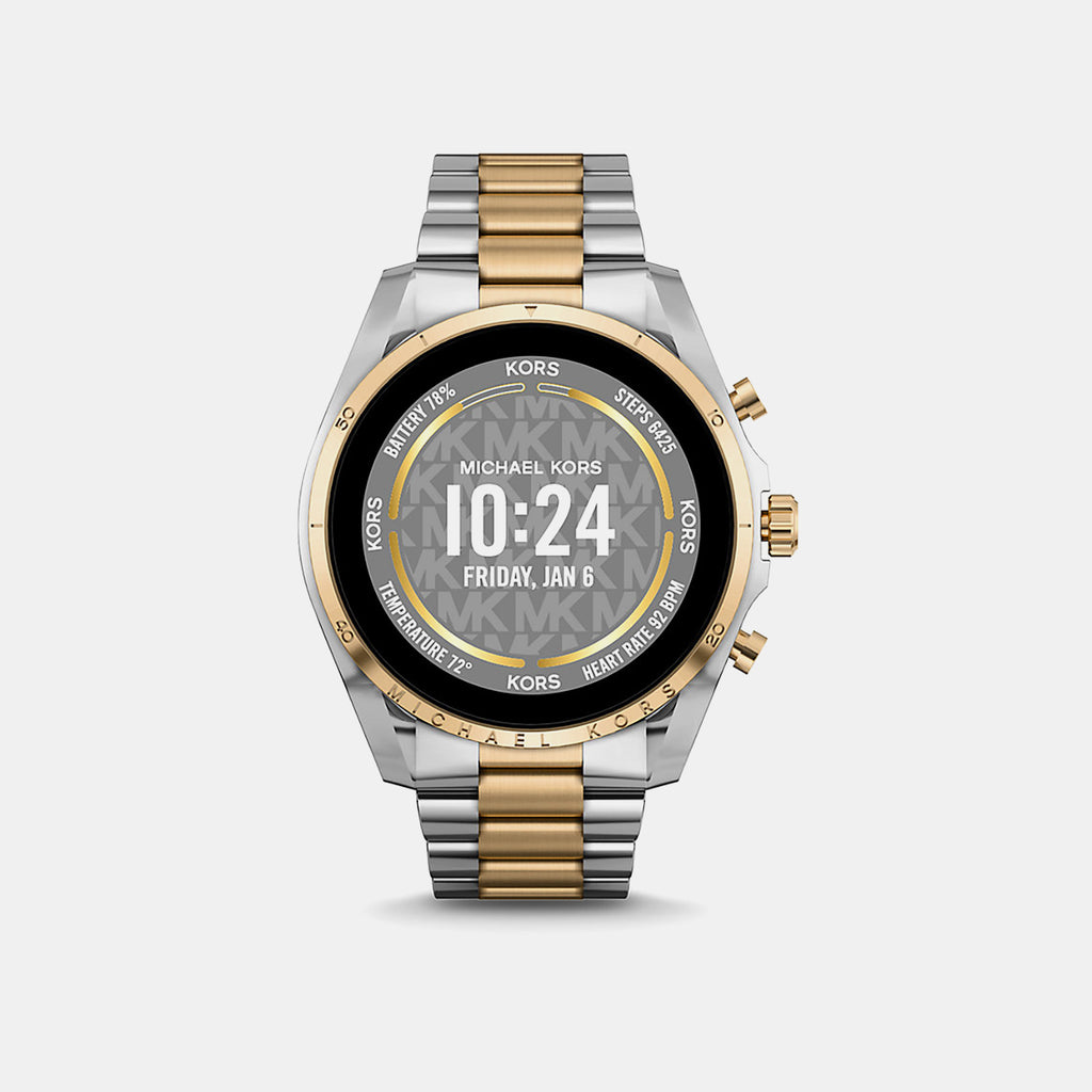 Women Processor Gold Dial Digital Stainless Steel Watch MKT5134