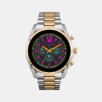 Women Processor Gold Dial Digital Stainless Steel Watch MKT5134
