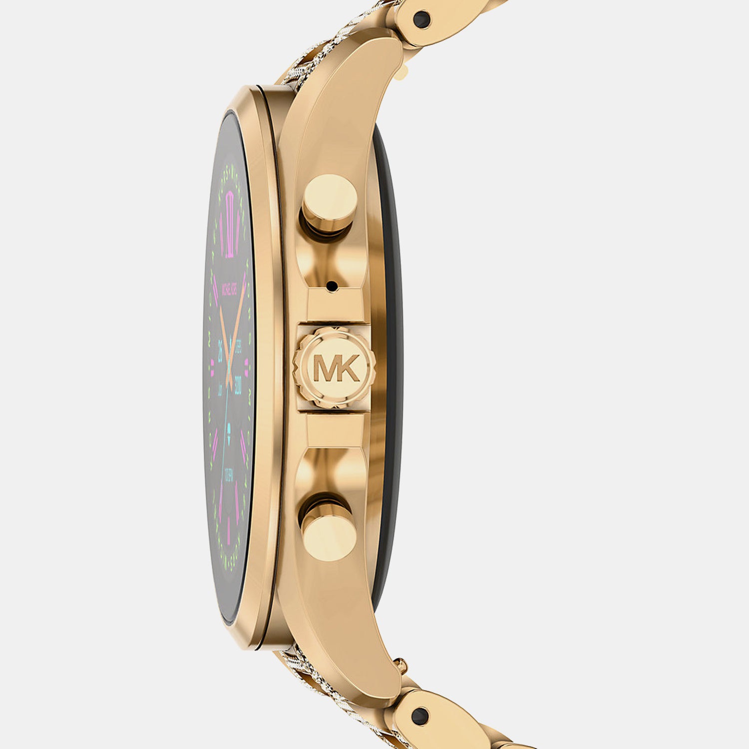 Women Processor Black Dial Digital Stainless Steel Watch MKT5136