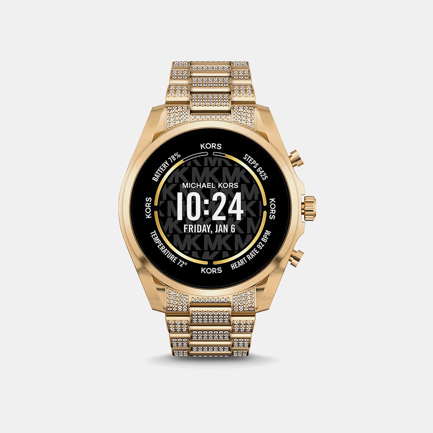 Women Processor Black Dial Digital Stainless Steel Watch MKT5136