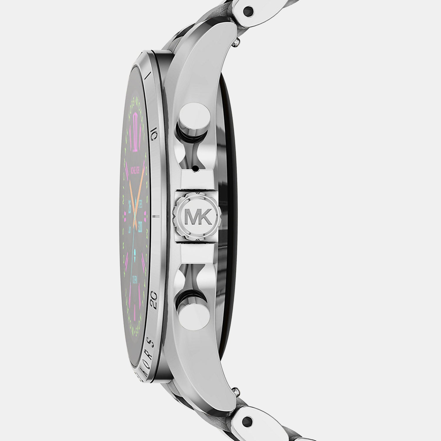 Women Processor Black Dial Digital Stainless Steel Watch MKT5139