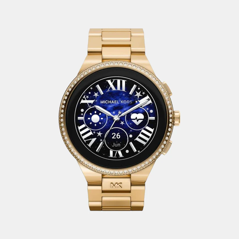 Women Processor Black Dial Digital Stainless Steel Watch MKT5144